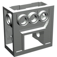 Lego kostka (kostička) 2x4x3 1/3 převodovka, světle šedá (658802)